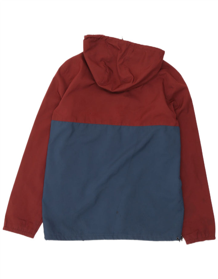 Vans Chaqueta impermeable con capucha para hombre, talla 38, color burdeos mediano
