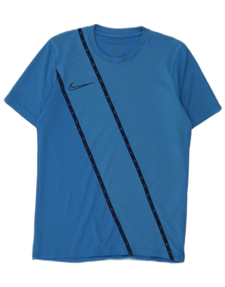 Camiseta Nike Dri Fit Graphic para hombre, parte superior de poliéster azul medio