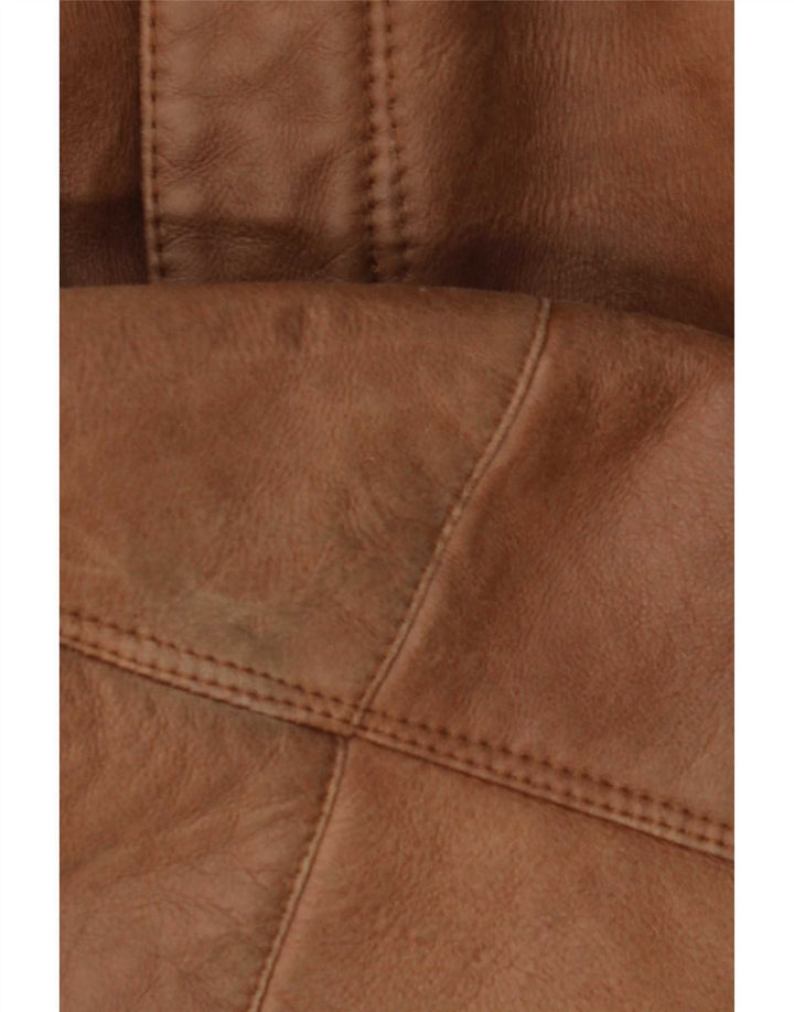 Chaqueta de piel de oveja vintage para hombre IT 52 XL Beige Shearling