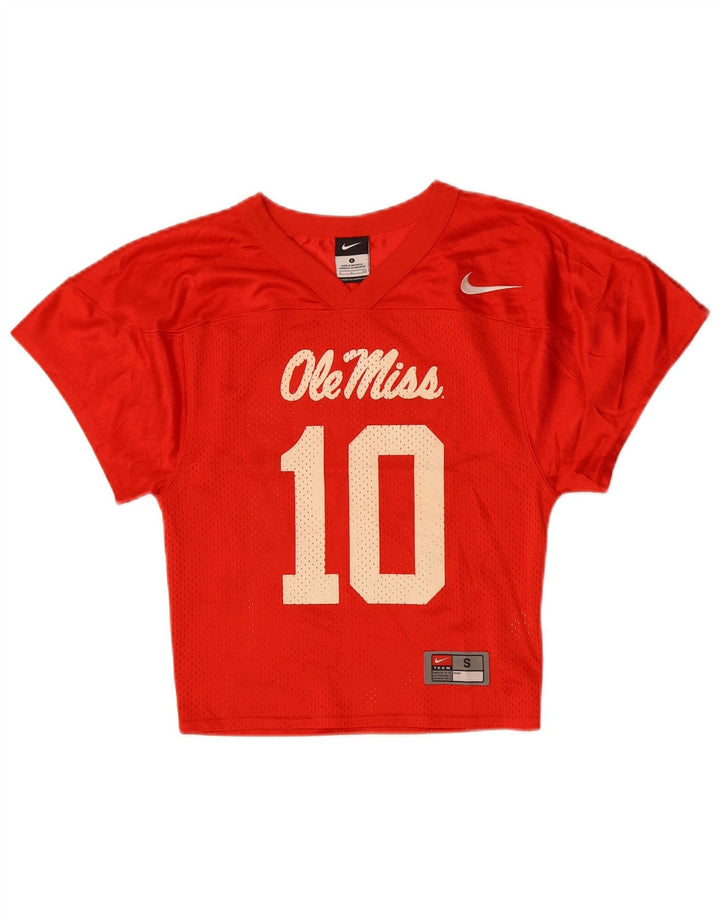 NIKE Camiseta corta gráfica para mujer UK 8 Small Red Poliéster