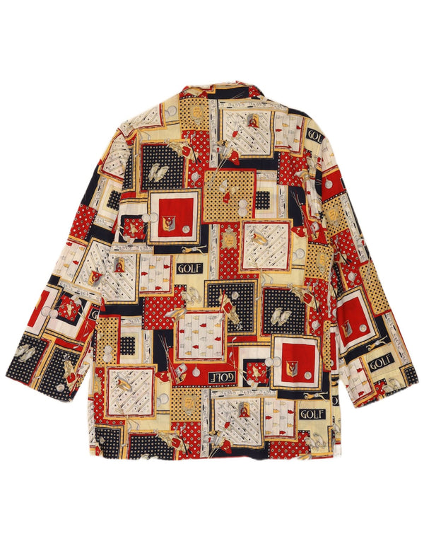 Camisa de pijama vintage para hombre IT 48 Algodón patchwork multicolor pequeño