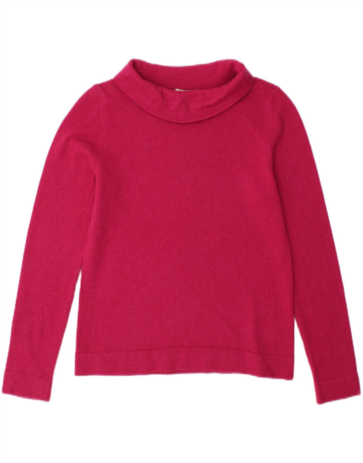 Hobbs Jersey de cuello vuelto para mujer UK 10 Small Pink Wool