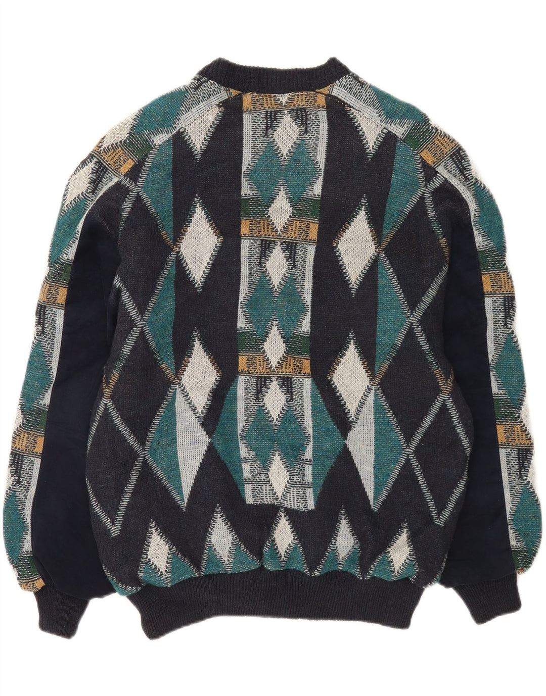Luciano Chiari Chaqueta Bomber para Hombre Reino Unido 40 Grande Azul Marino Argyle/Diamante