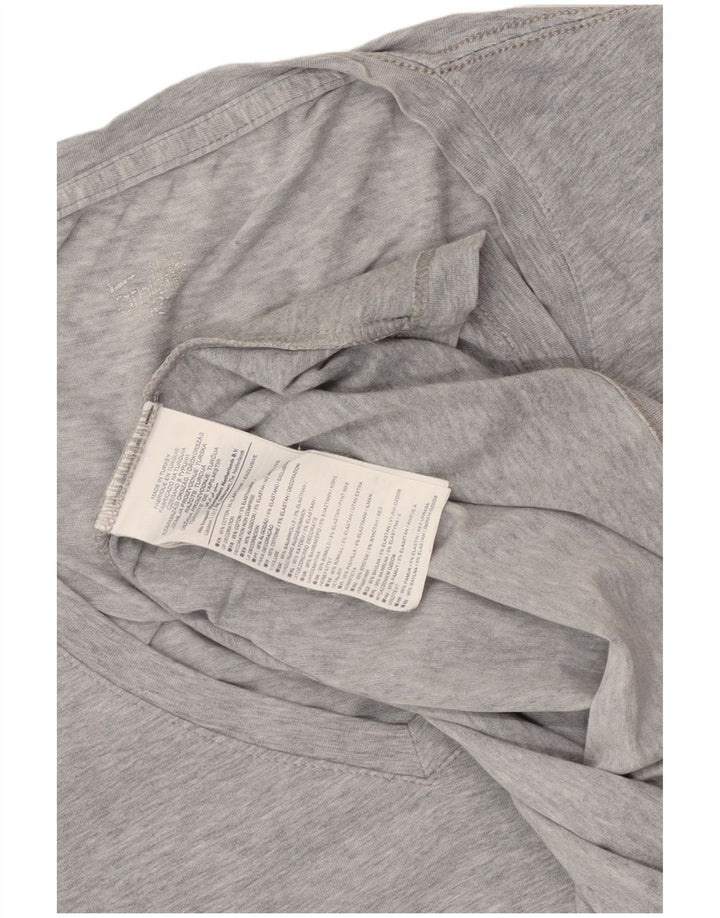 Nike Camiseta para mujer Top UK 8 Small Gris Moteado Algodón