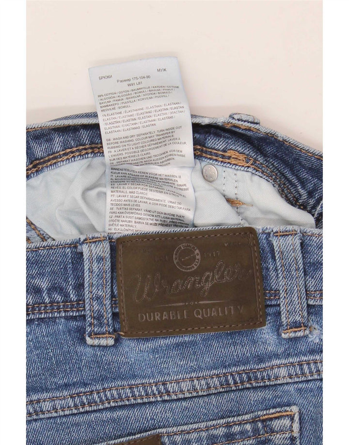 Wrangler Vaqueros Rectos Regulares Para Hombre W36 L32 Algodón Azul