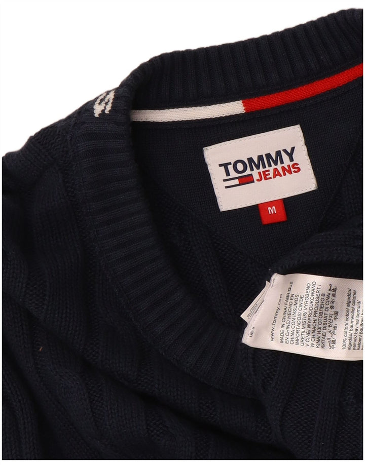 TOMMY HILFIGER Jersey con cuello redondo y gráfico para hombre Azul marino mediano