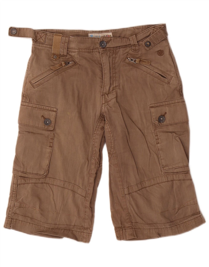 Fat Face Pantalones cortos cargo para niños 11-12 años W28 Algodón marrón