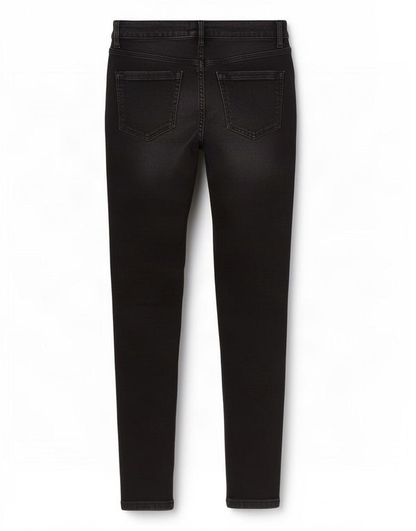 Jack Wills Vaqueros ajustados de talle alto Toni para mujer W30 L30 Algodón negro