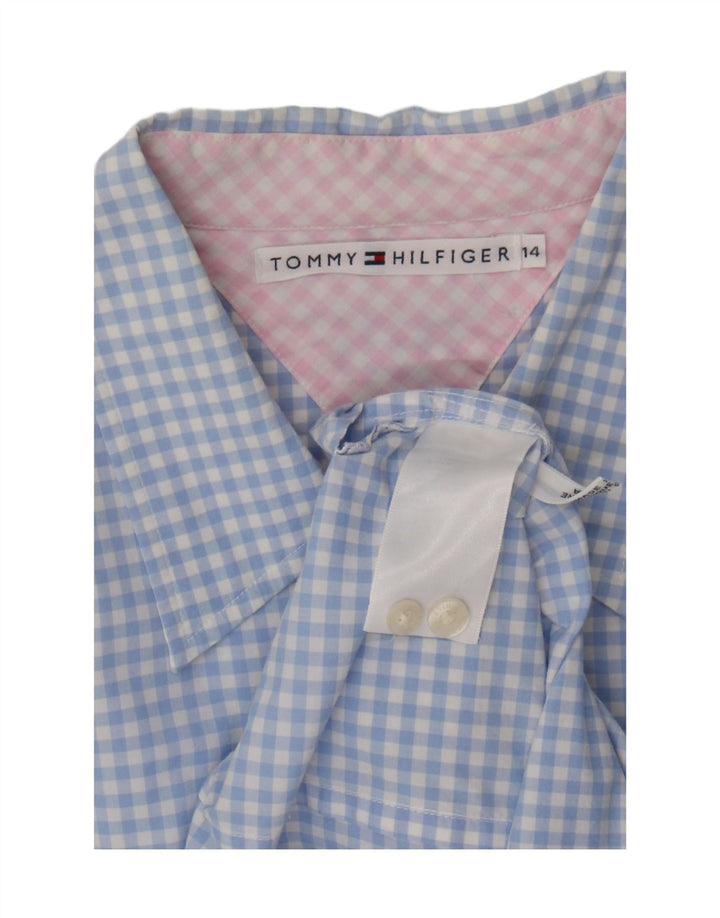 Camisa Tommy Hilfiger para mujer Reino Unido 44 Algodón a cuadros azul grande