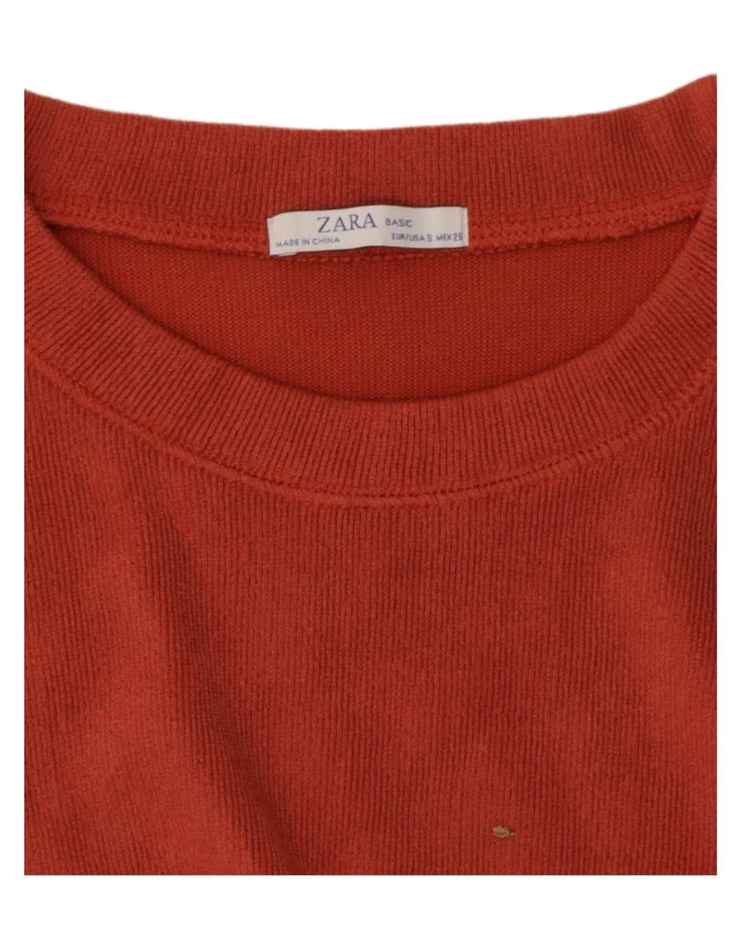 Zara Blusa de manga larga corta extragrande para mujer UK 10 Small Naranja