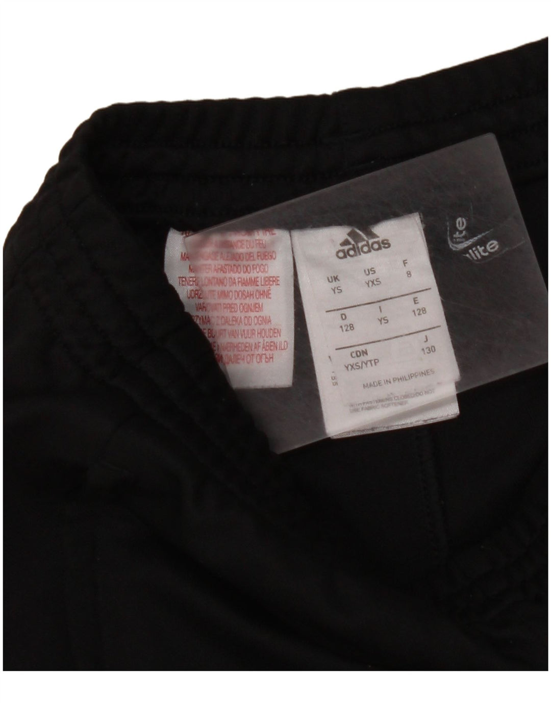 ADIDAS Chicos Climalite Chándal Pantalones 7-8 Años Pequeño Negro Poliéster
