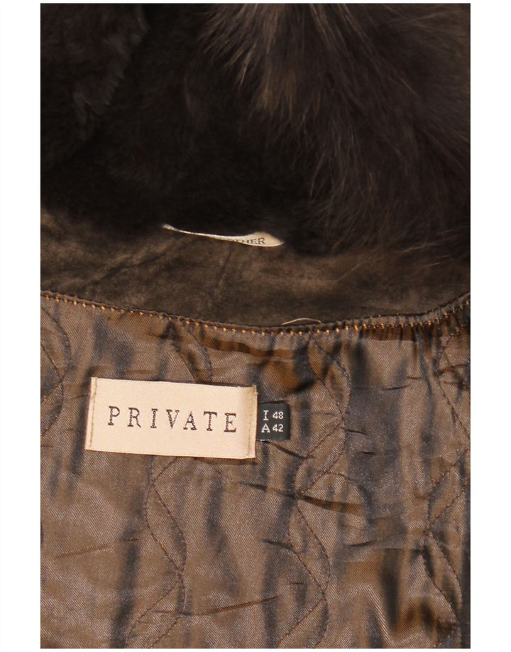 Chaqueta de ante con capucha para mujer Private IT 48 XL Marrón