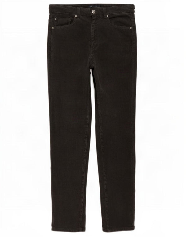 Marks & Spencer Pantalones de pana ajustados para mujer UK 40 Medium W28 L29 Gris