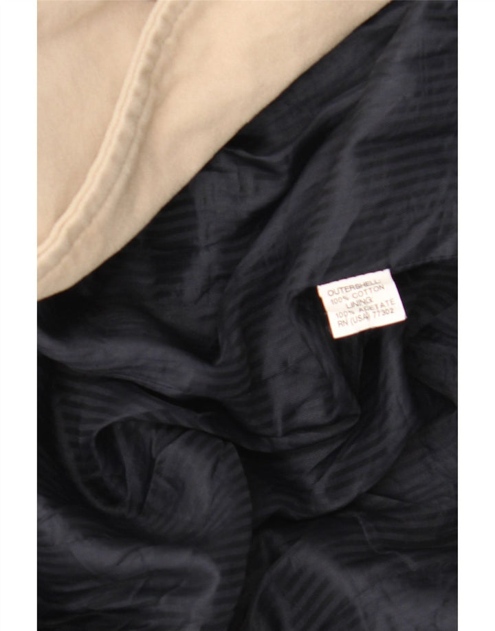 Zara Mujer Abrigo UK 44 Grande Algodón Beige
