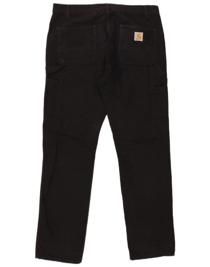 CARHARTT Pantalón cargo recto para hombre W36 L34 Poliéster negro