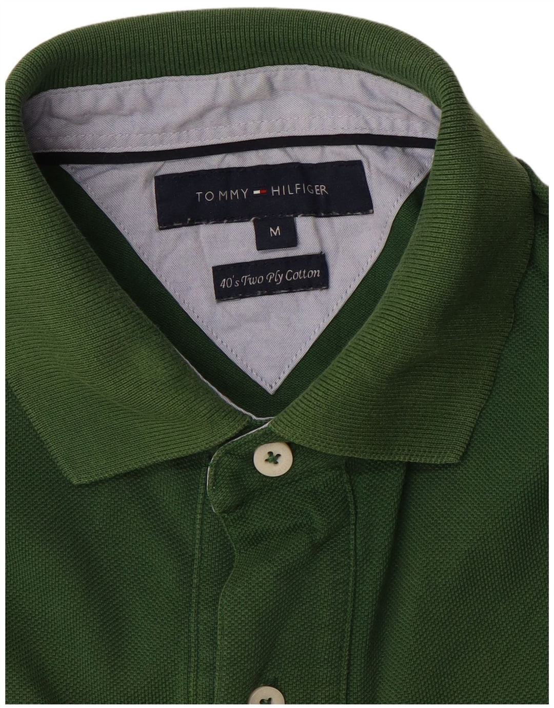 Polo Tommy Hilfiger Hombre Algodón Verde Medio