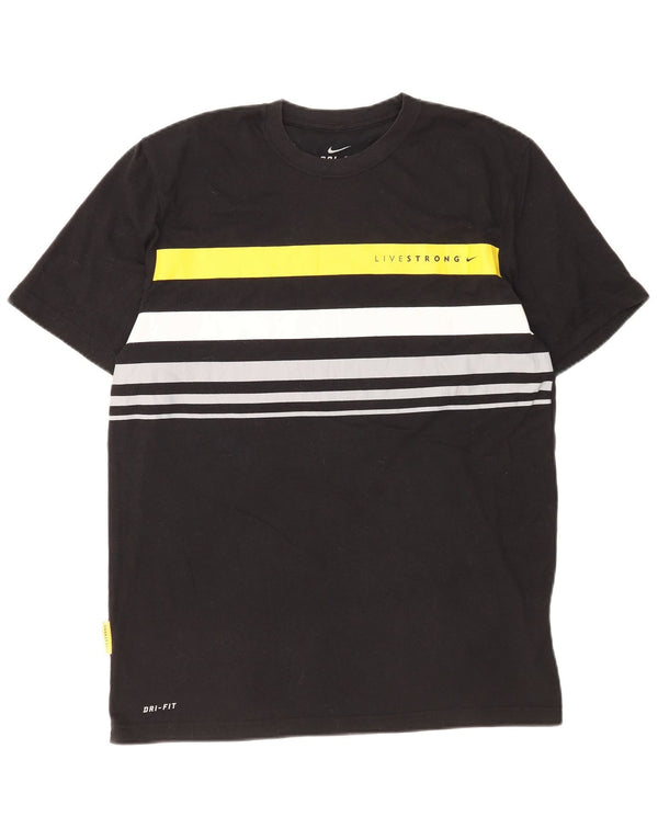 Camiseta Nike Dri Fit para hombre, talla grande, color negro, poliéster