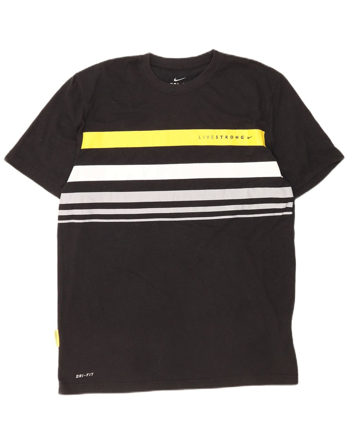 Camiseta Nike Dri Fit para hombre, talla grande, color negro, poliéster