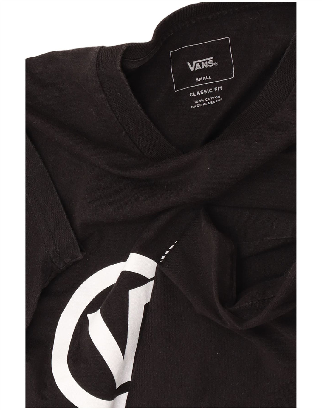 Vans - Camiseta gráfica para hombre, talla pequeña, algodón negro