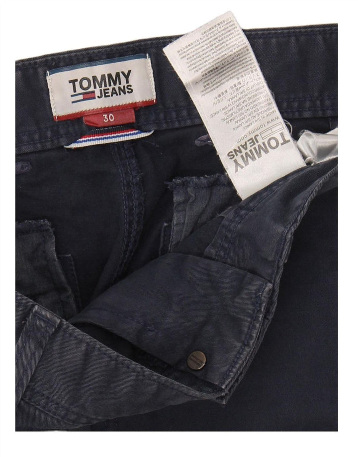 TOMMY HILFIGER Mens Cargo Shorts W30 Medium  Navy Blue Cotton