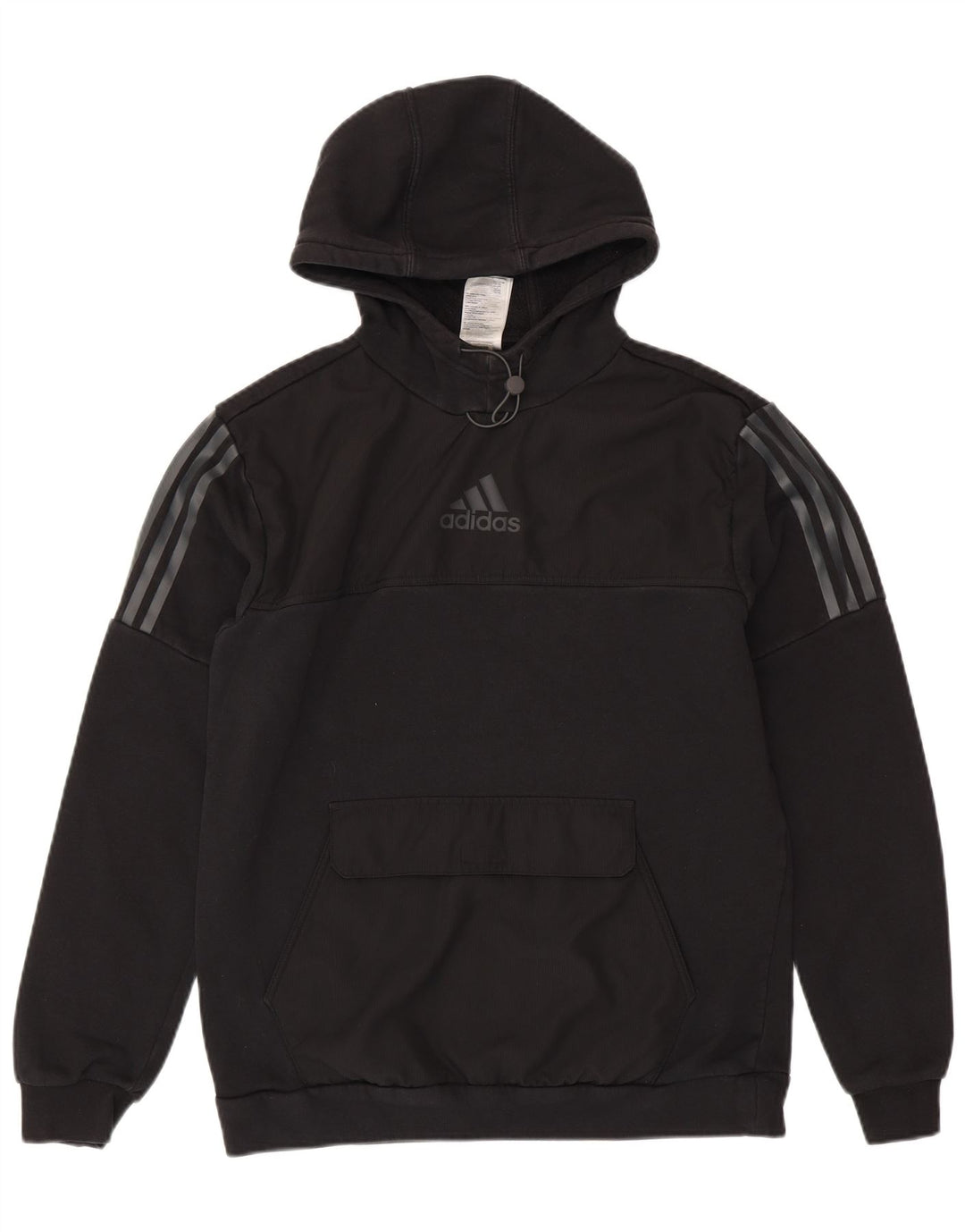 ADIDAS Hombre Sudadera con capucha Jumper Medium Negro Algodón