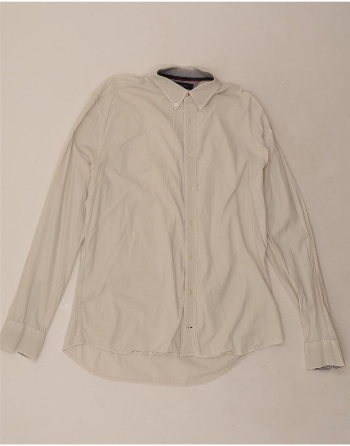 Tommy Hilfiger Camisa Hombre XL Blanco Algodón