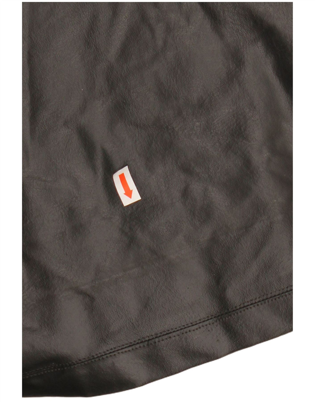 VINTAGE Abrigo de cuero para mujer Reino Unido 12 Bloque de color negro medio