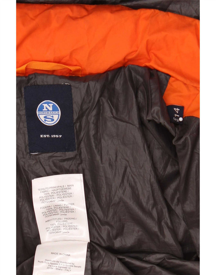 North Sails Chaqueta acolchada con gráfico para niños 13-14 años color naranja