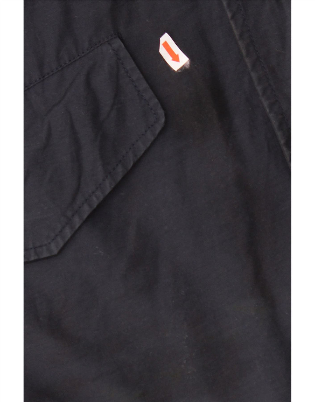 VINTAGE Chaqueta cortavientos para hombre Reino Unido 44 2XL Algodón azul marino