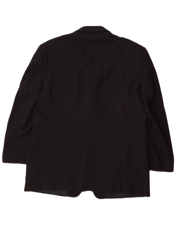 VERSACE Chaqueta blazer clásica de 3 botones para hombre UK 42 XL Azul marino