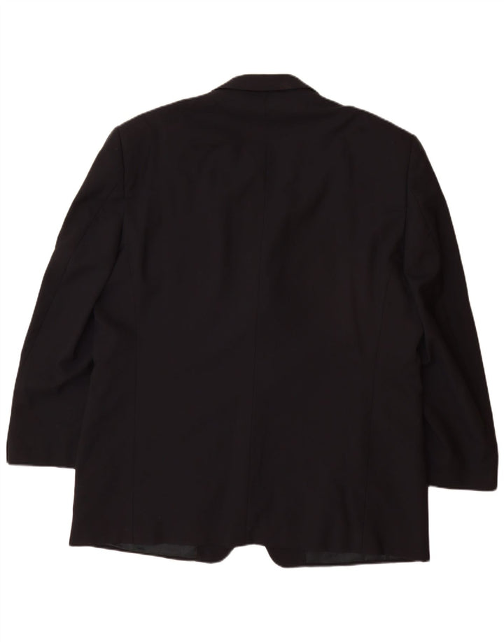 VERSACE Chaqueta blazer clásica de 3 botones para hombre UK 42 XL Azul marino