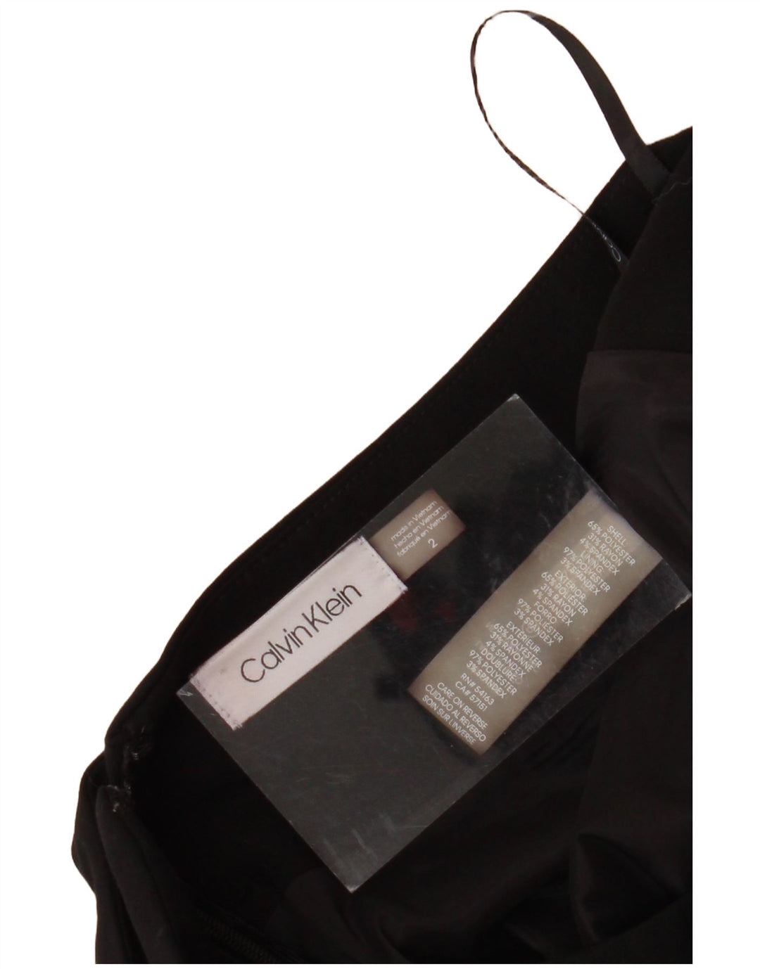 CALVIN KLEIN Falda lápiz para mujer US 2 XS W28 Poliéster negro