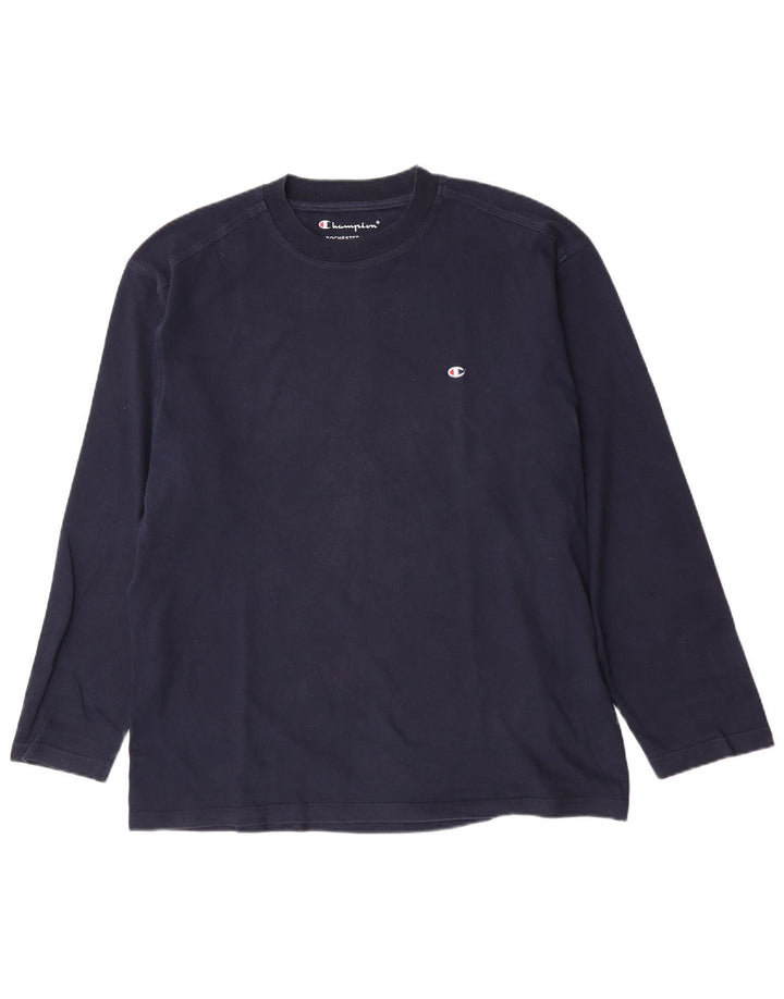 Champion Camiseta de manga larga para hombre 2XL Algodón azul marino