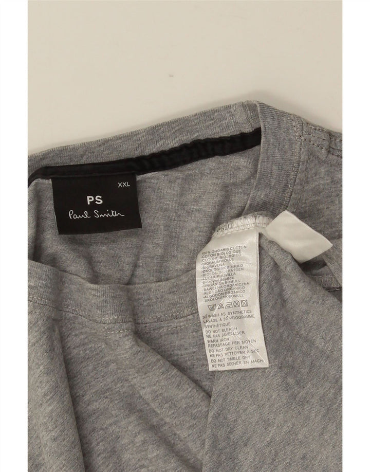PAUL SMITH Camiseta para hombre Top 2XL Gris Algodón