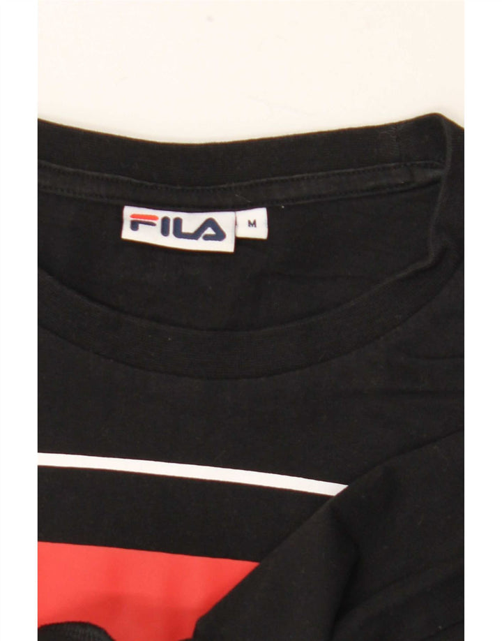 Fila Camiseta corta gráfica para mujer UK 44 Medium Black