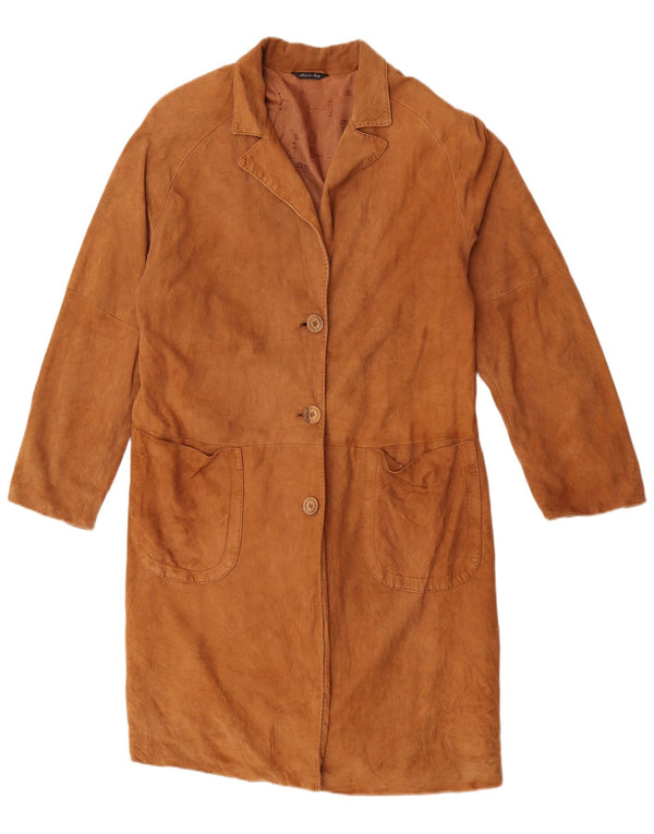 Abrigo vintage de ante para mujer IT 48 XL Marrón