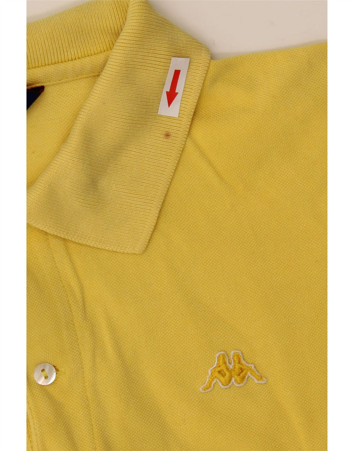 Polo Kappa Hombre Grande Amarillo Algodón
