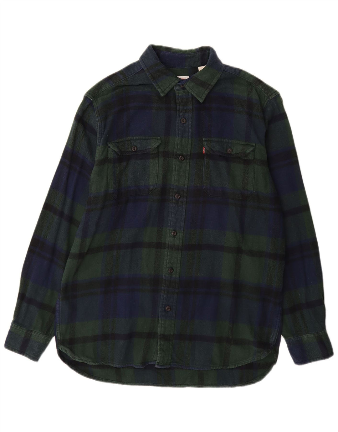 LEVI'S Camisa De Franela De Algodón A Cuadros Verde Medio Hombre