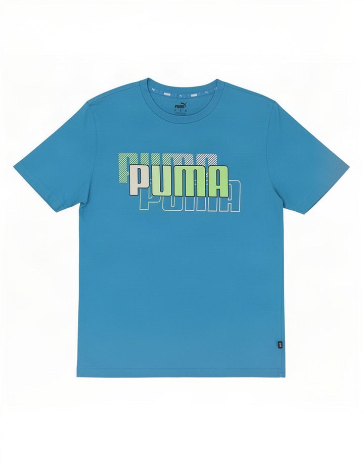 Camiseta Puma Hombre Graphic Top Algodón Azul Medio