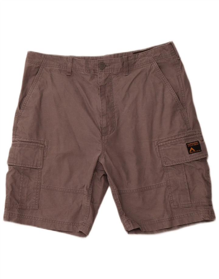 SUPERDRY Shorts cargo para hombre W36 Algodón gris grande