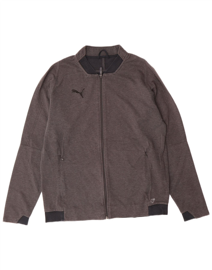 Puma Mens Chándal Top Chaqueta Grande Gris Algodón