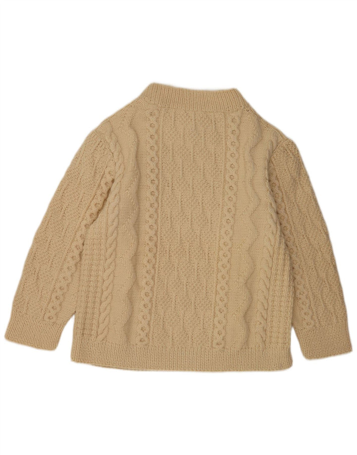 Vintage hombres tortuga cuello jumper suéter grande beige