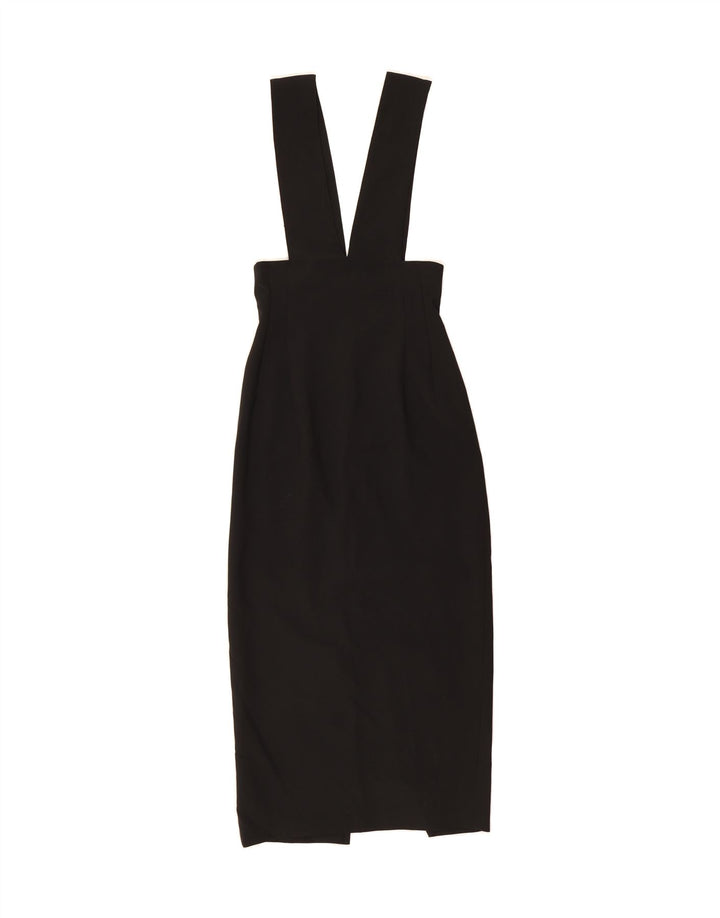 YESSICA Womens Pinafore Dress UK 10 Small  Black Polyester Vintage Yessica and Second-Hand Yessica from Messina Hembry 