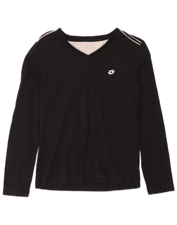 Lotto Camiseta Niña Manga Larga 13-14 Años Grande Negro