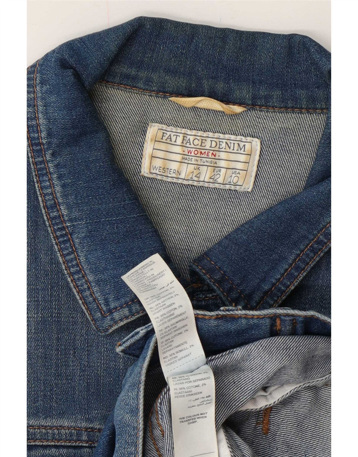 Chaqueta vaquera para mujer Fat Face UK 44 Algodón azul grande