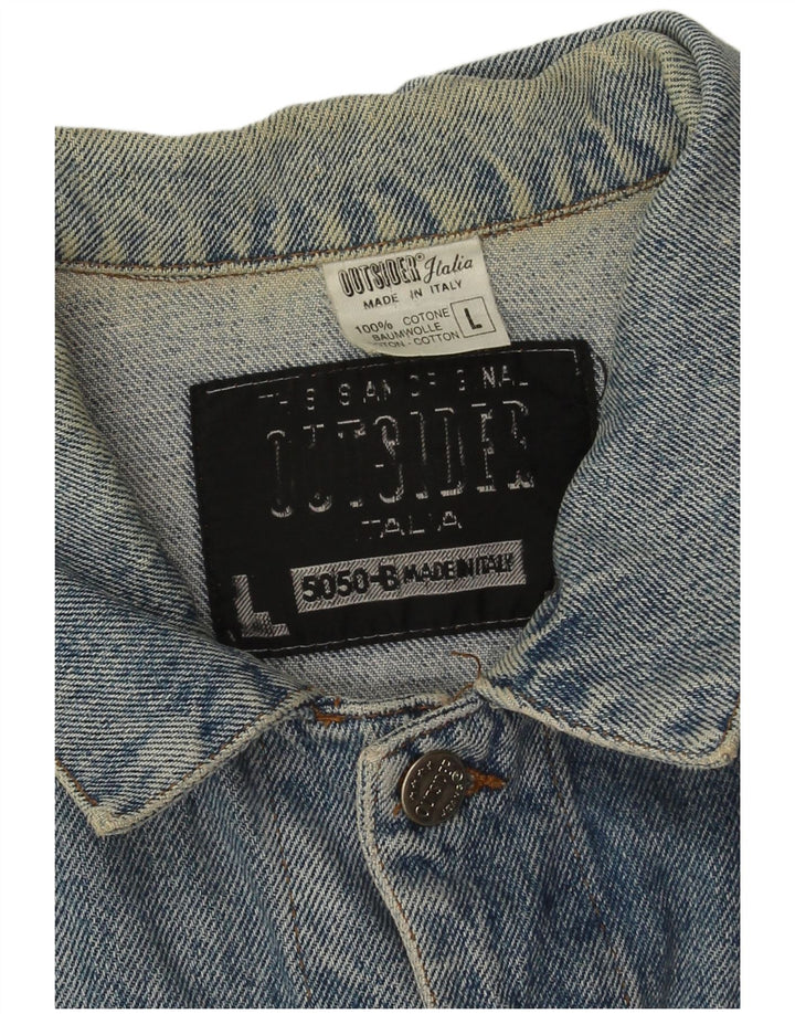 Outsider Chaqueta vaquera para hombre UK 40 Grande Algodón azul