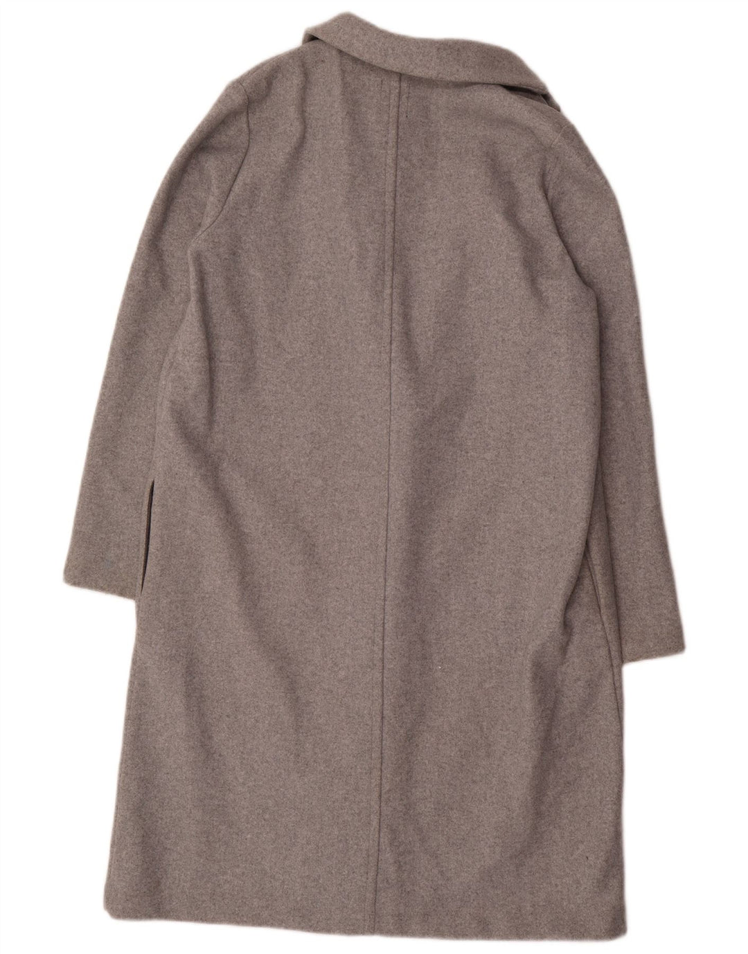 ZARA Mujer Abrigo Abierto ES 40 XL Poliéster Gris