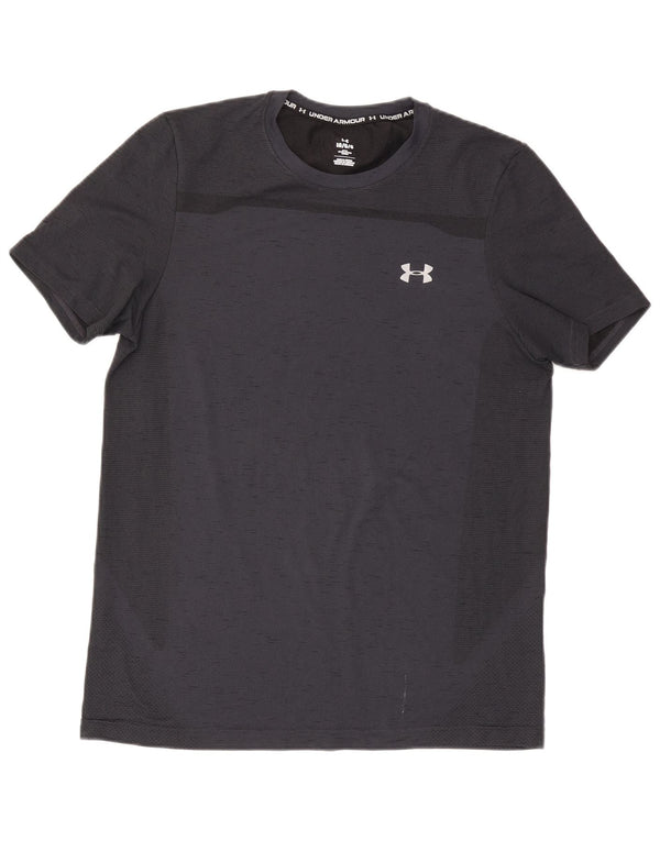 Under Armour Mens Fitted T-Shirt Top Large Grey Flecked