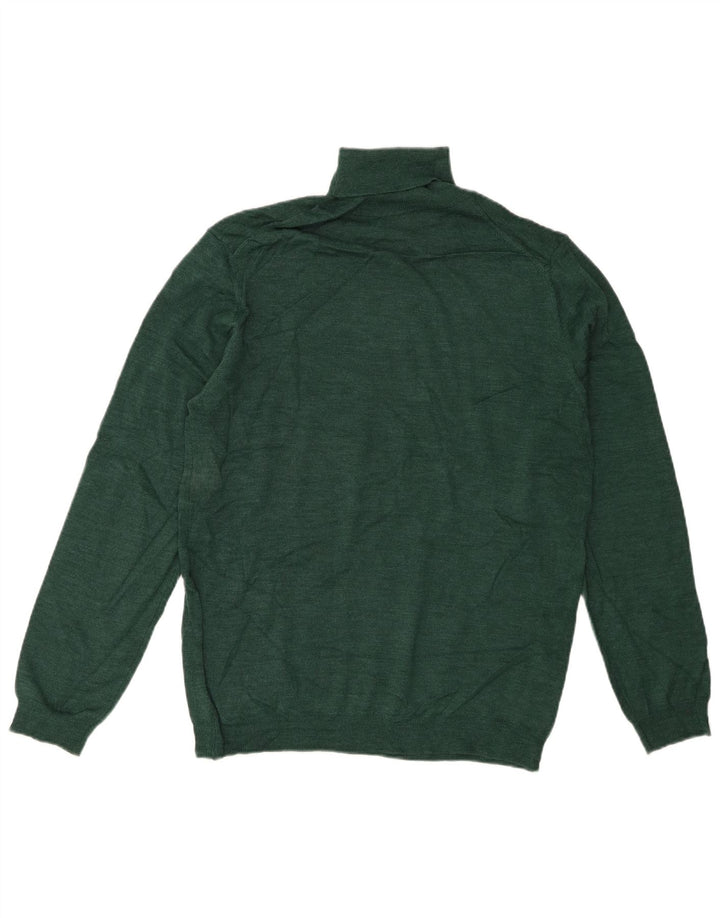 Zara Hombre Jersey Con Cuello Vuelto Jersey Grande Acrílico Verde