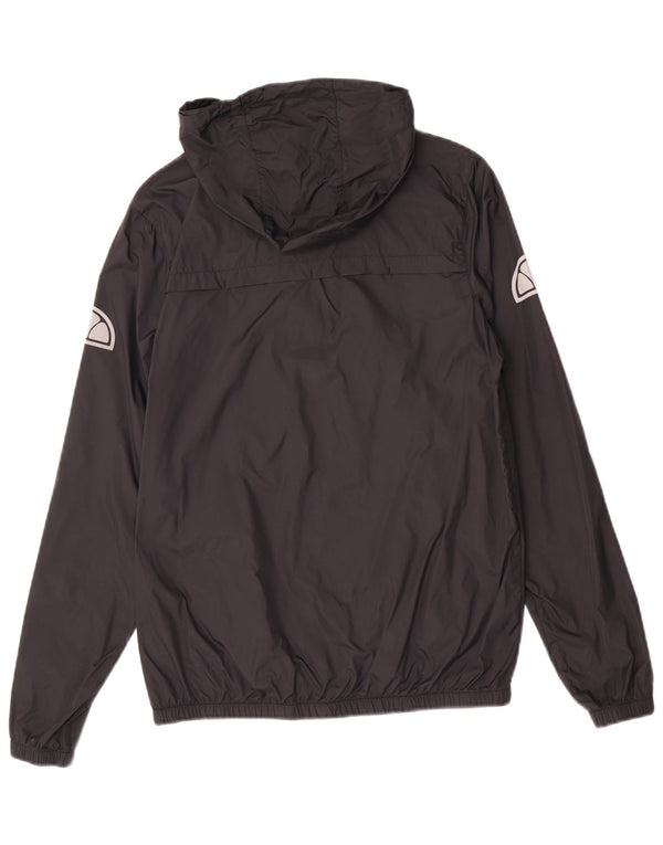 Ellesse Chaqueta impermeable Anorak con capucha para hombre UK 34 XS Poliamida negra